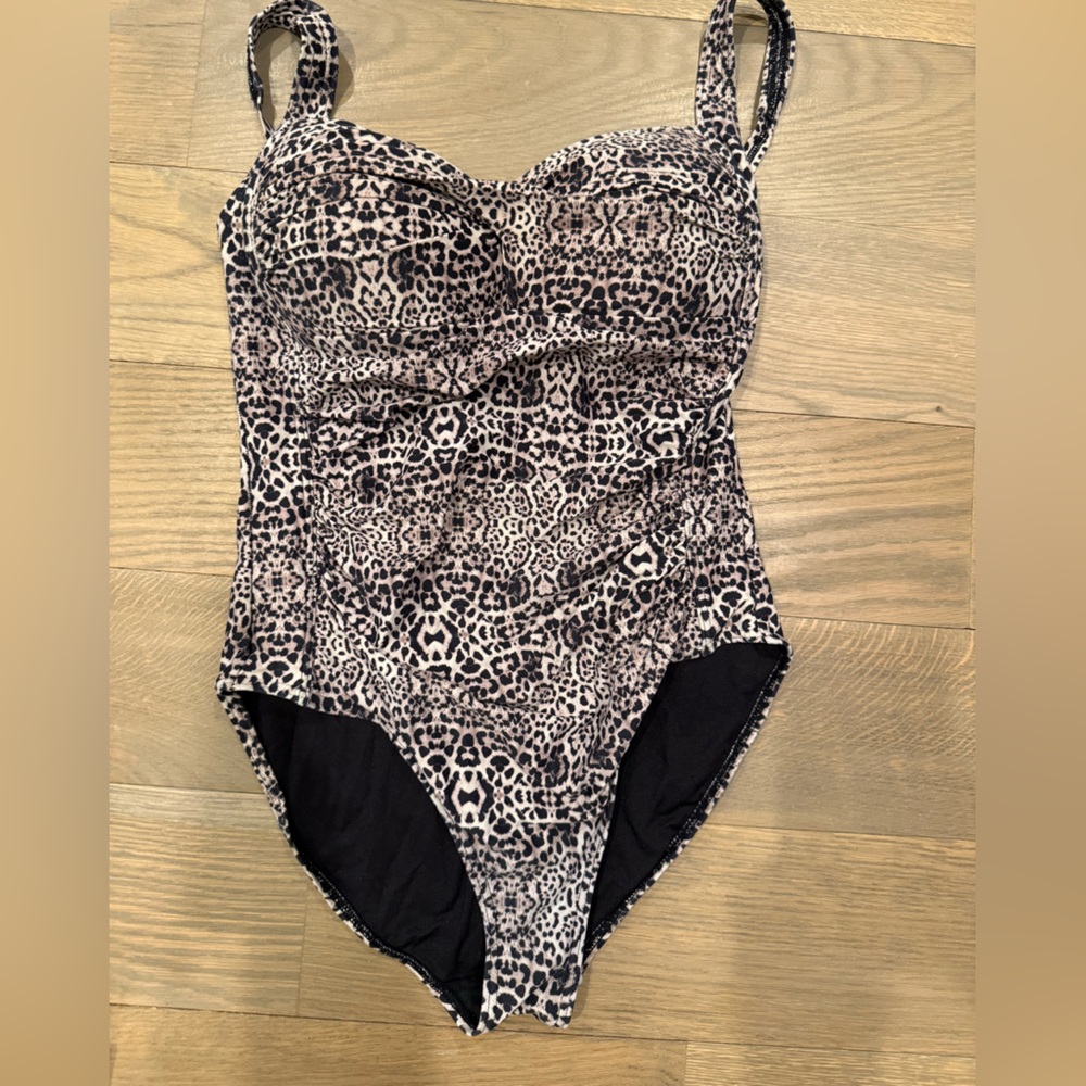 Nip tuck Leopard Print Halter Swimsuit